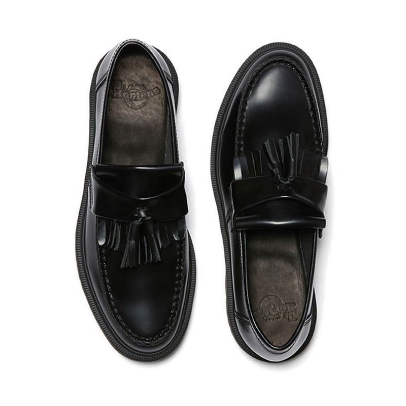 Adrian Tassel Unisex Loafer Black Lineashoes