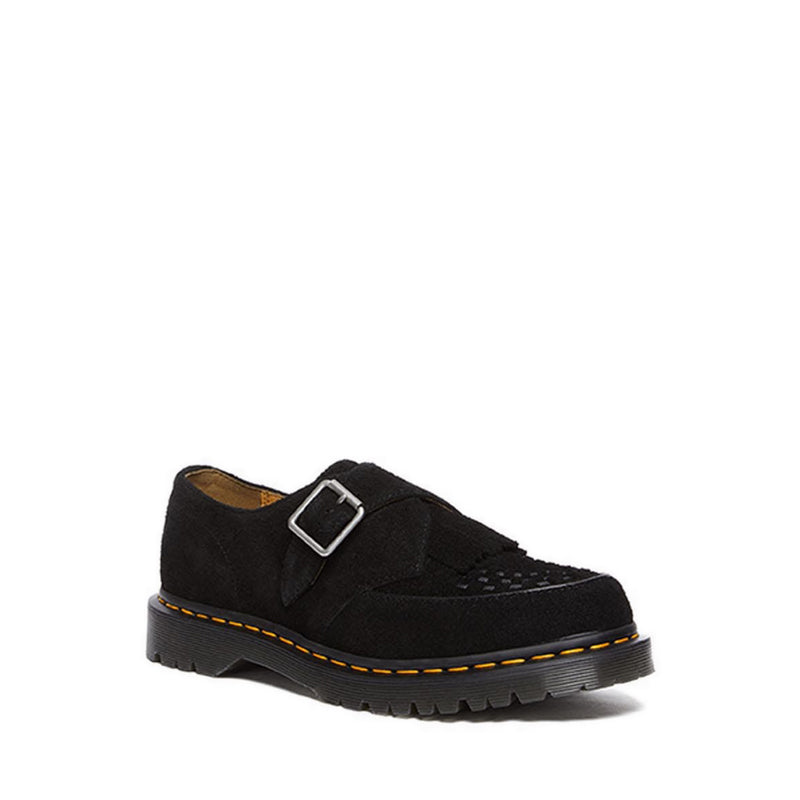 31501001 - Ramsey Suede Kiltie Buckle Creepers - Black