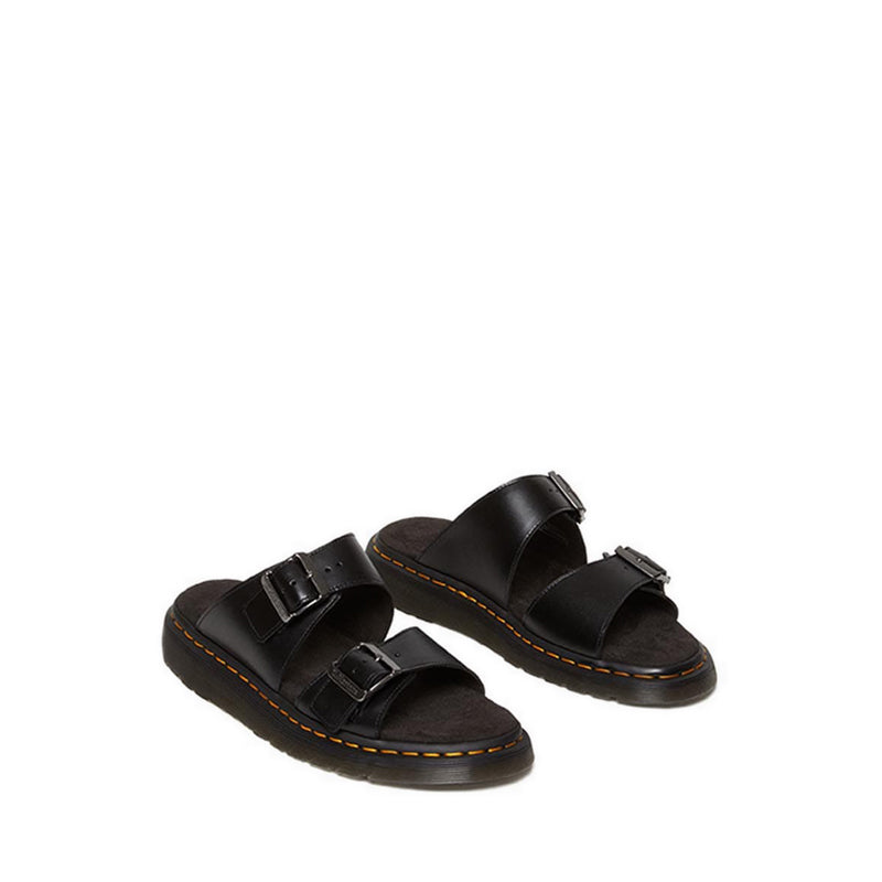 Josef Analine Leather Buckle Slide Sandals