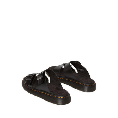 Josef Analine Leather Buckle Slide Sandals