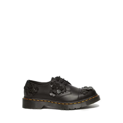 1461 Flower Applique Leather Oxford Shoes - Black