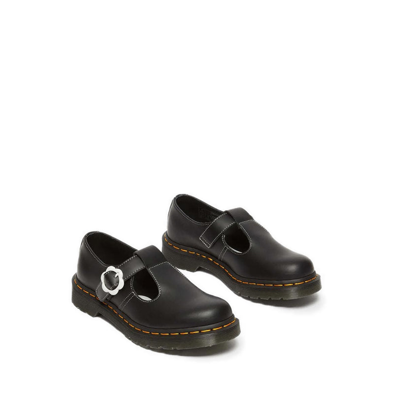 Polley Flower T-bar shoes - Black