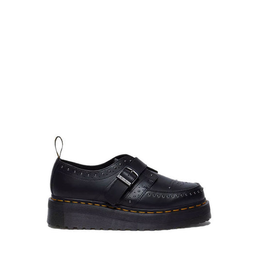 Ramsey Monk Strap Leather Platform Creepers - Black