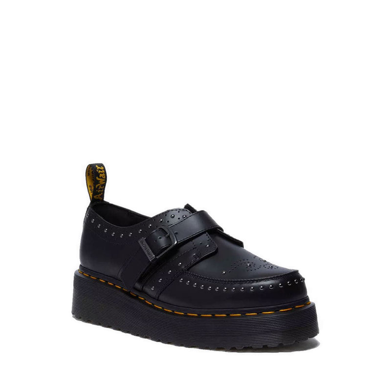 Ramsey Monk Strap Leather Platform Creepers - Black