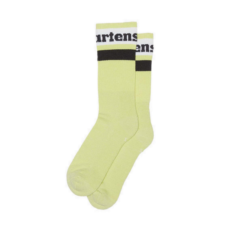 AC681316 Athletic Logo Organic Cotton Blend Socks - Lime Green