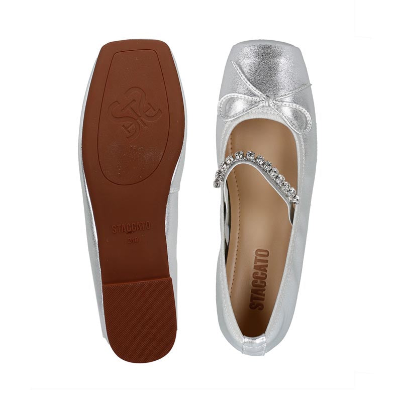 39917-SLR Women Flats - Silver