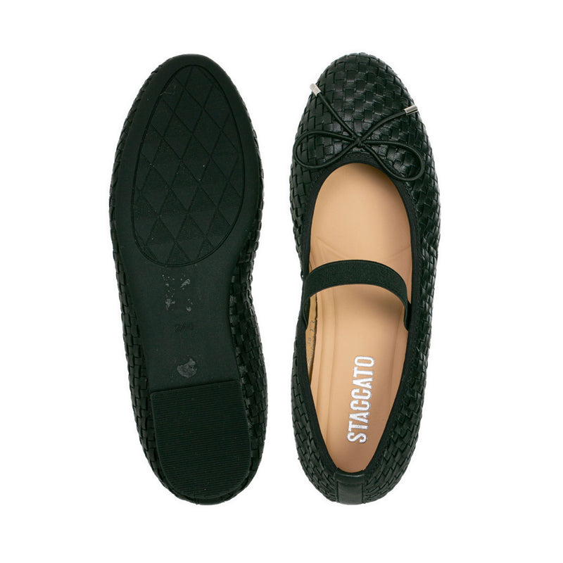 719-1-005 Ballerina Flats - Black