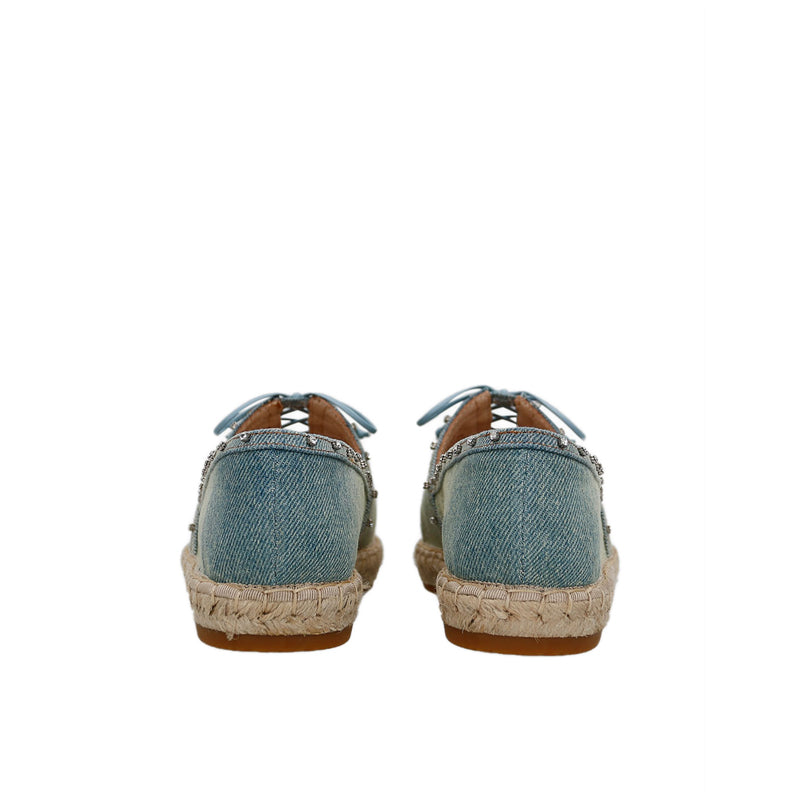 9UA69-BD7 Espadrilles Flats - Blue Denim