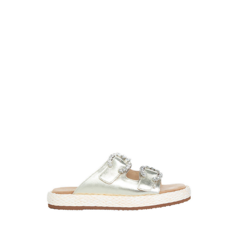 EF001-GLD Espadrilles Sandals - Gold