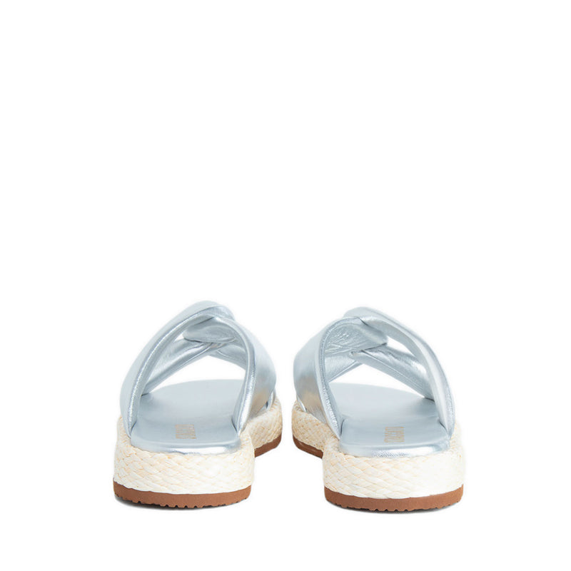 EF004-SLR Espadrilles Sandals - Silver