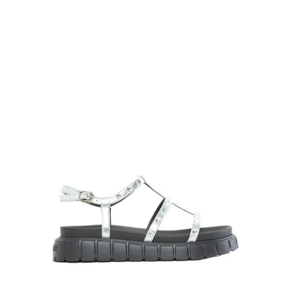 EJO22-SLR Platform Sandals - Silver