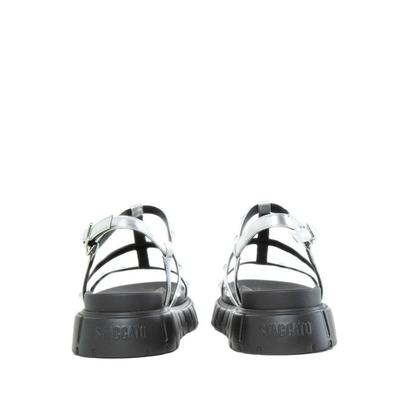 EJO22-SLR Platform Sandals - Silver