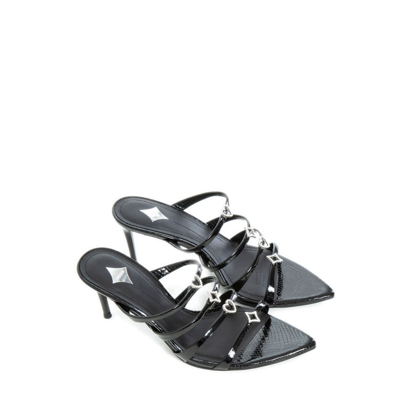 EK001-005 Sandal Heels - Black