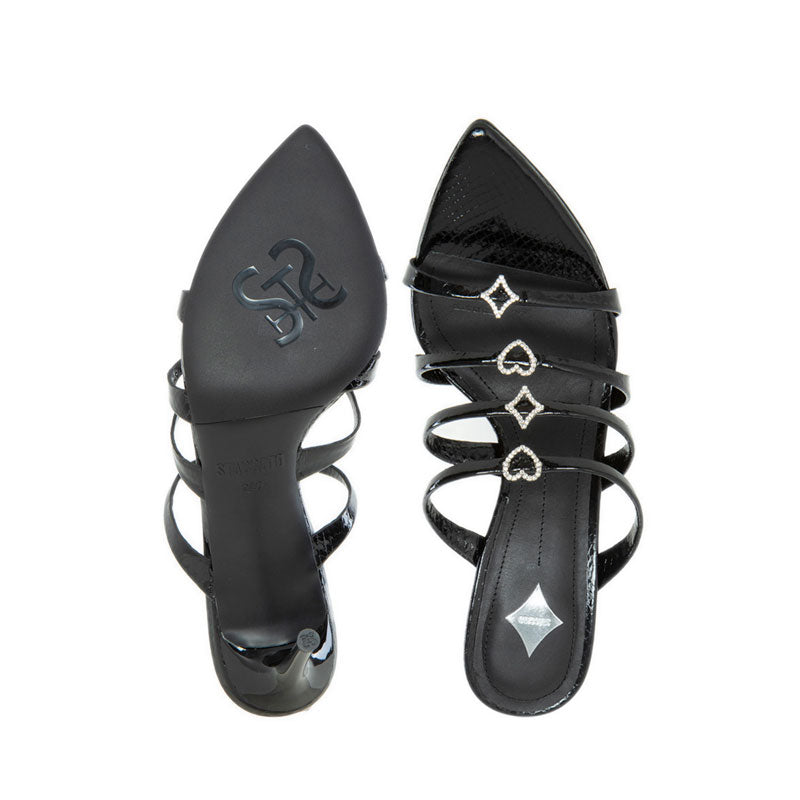 EK001-005 Sandal Heels - Black